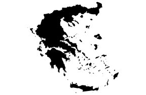 MAP OF GREECE CAR STICKER
